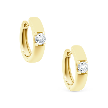 .26ct 14k Yellow Gold Diamond Huggys — photo 1 of 2