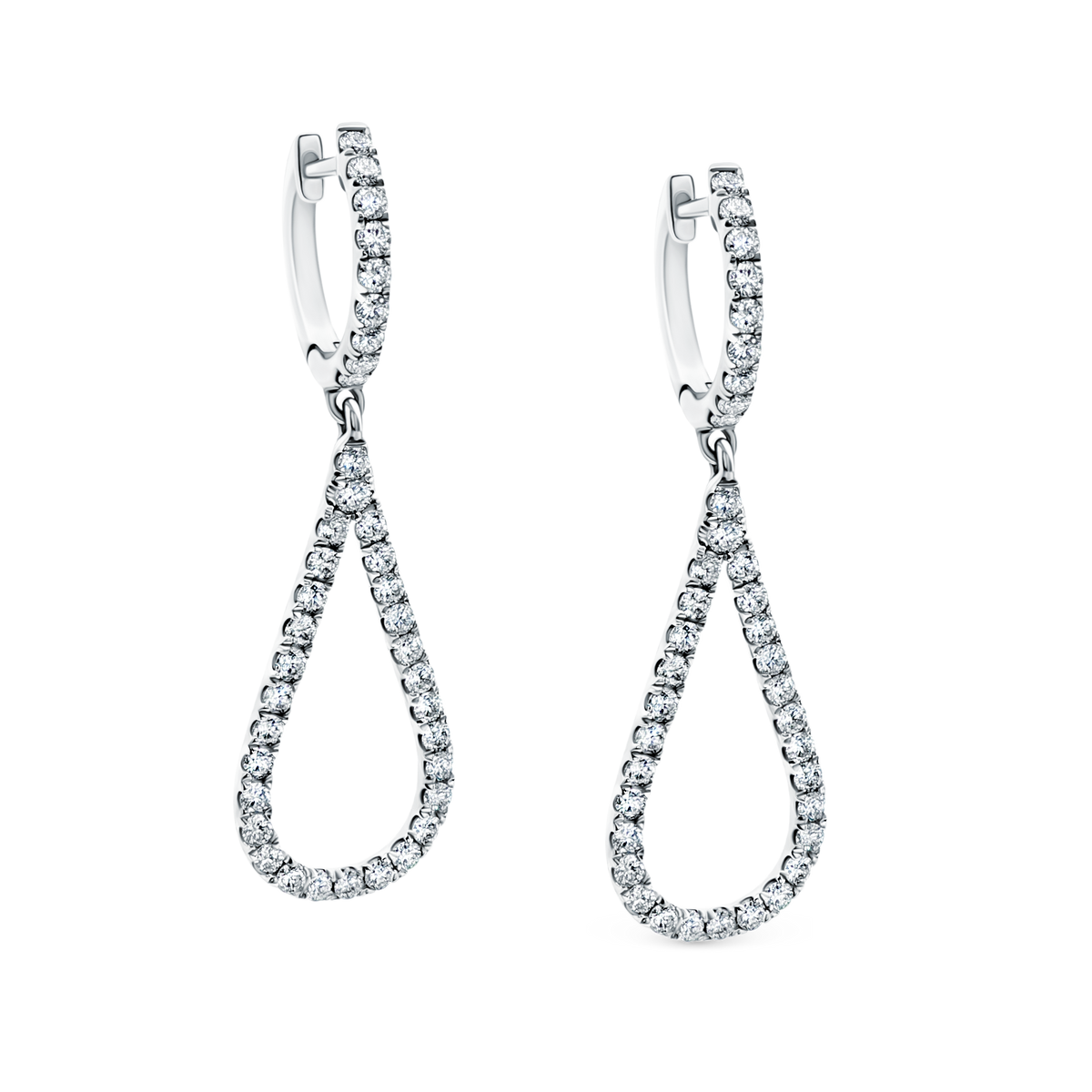 .88ct 18k White Gold Diamond Drop Earrings — photo 1 of 1