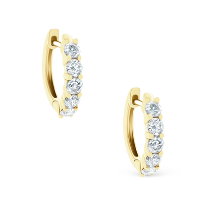 1.00ct 14k Yellow Gold Diamond Huggys — photo 1 of 2