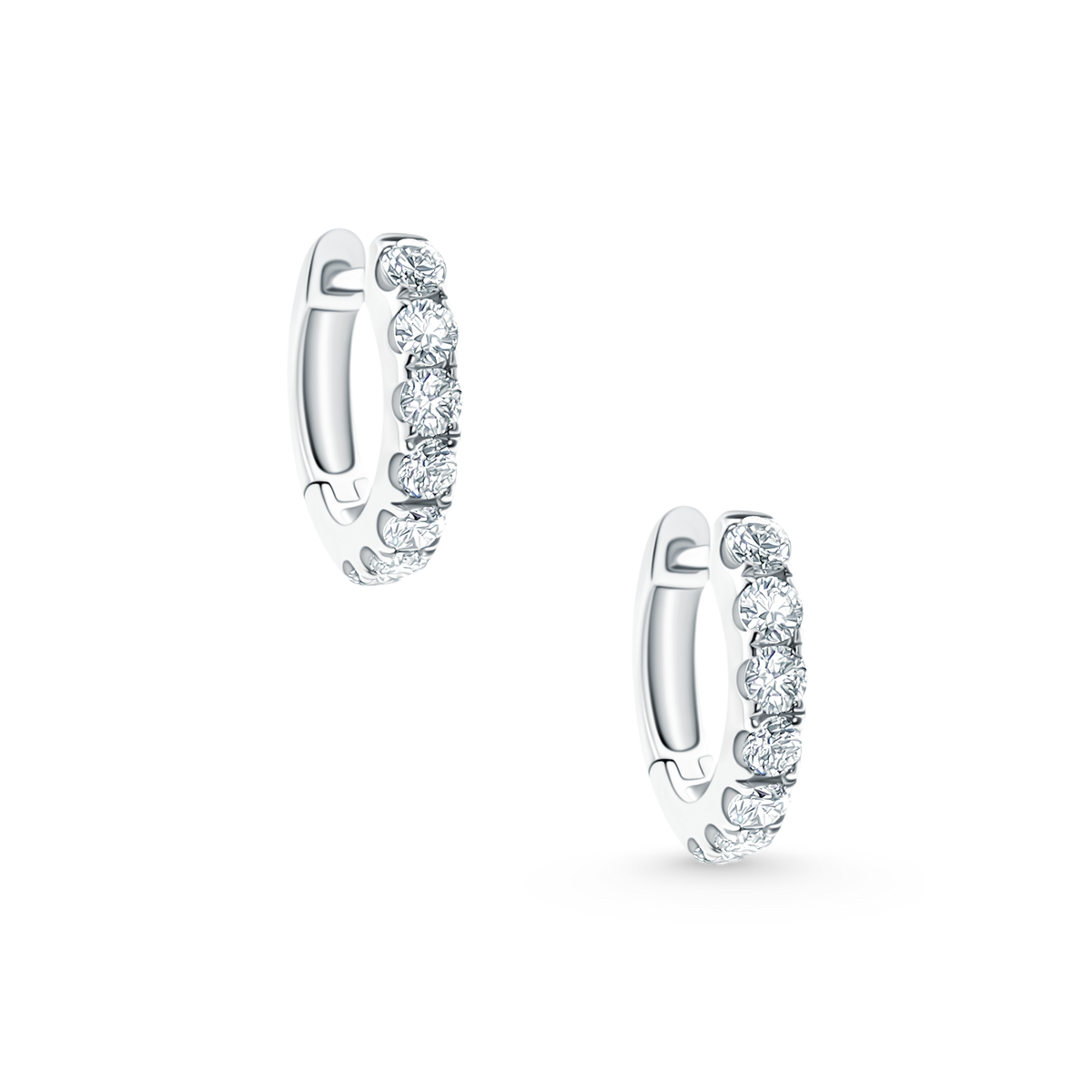 .30ct 14k White Gold Diamond Huggys — photo 1 of 2