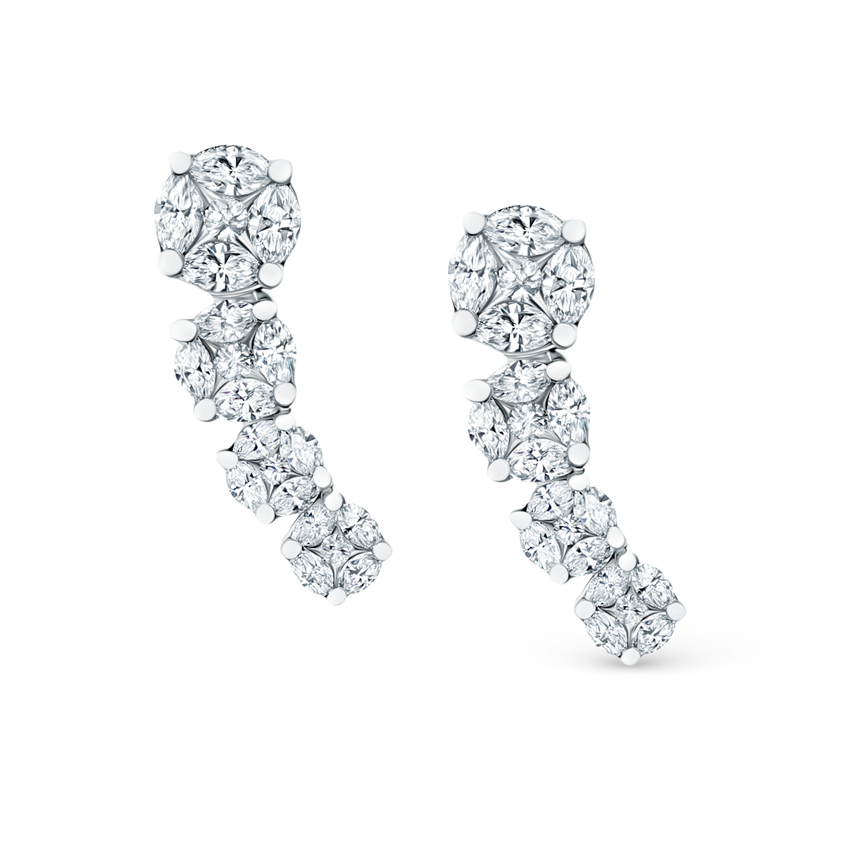 1.52ct 18k White Gold Diamond Fashion Studs — photo 1 of 2