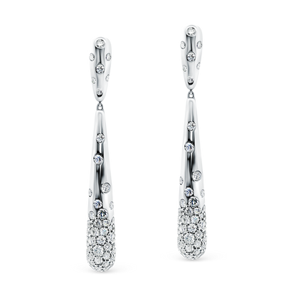 2.50ct 18k White Gold Diamond Drop Earrings — photo 1 of 2