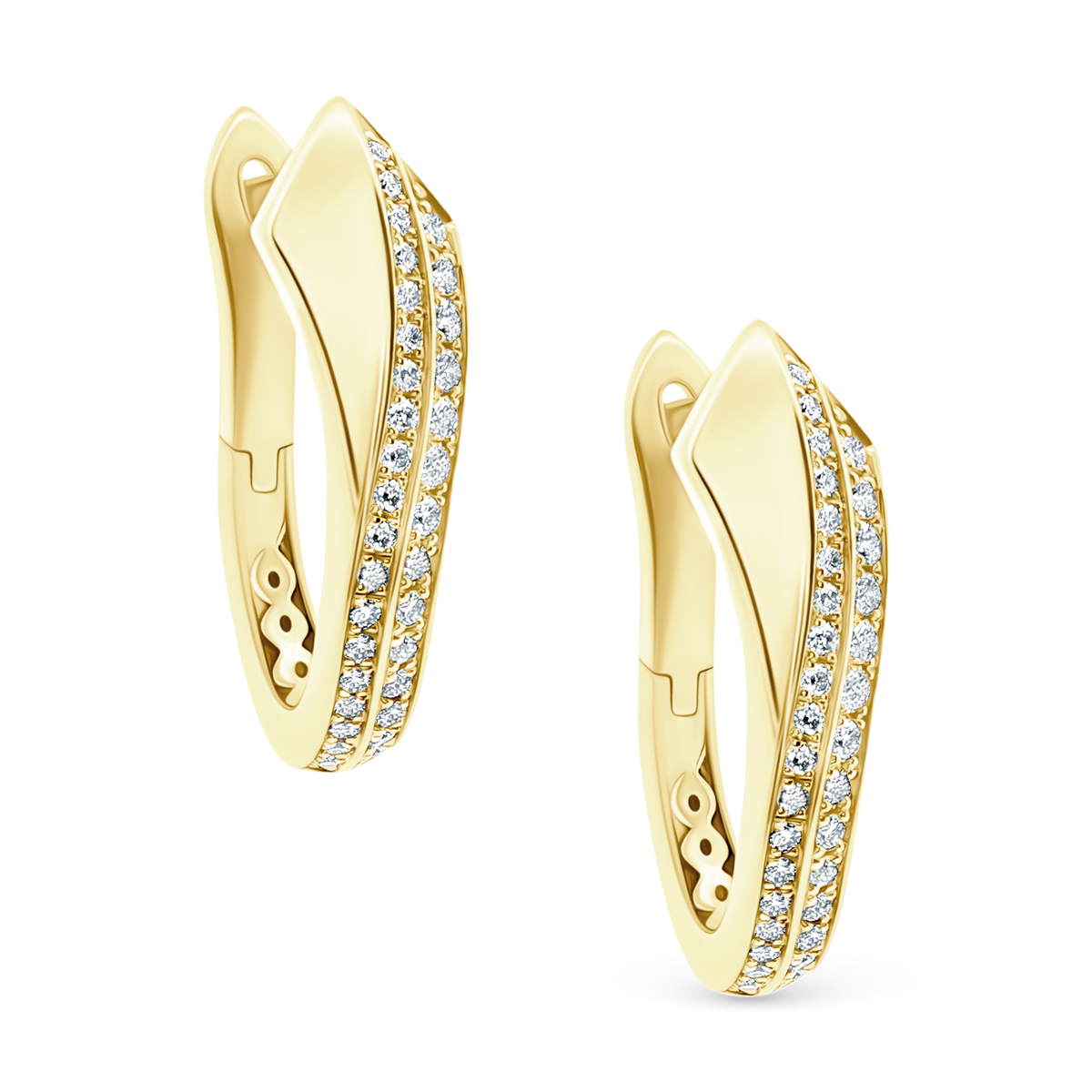 .35ct 18k Yellow Gold Diamond Hoops — photo 1 of 2