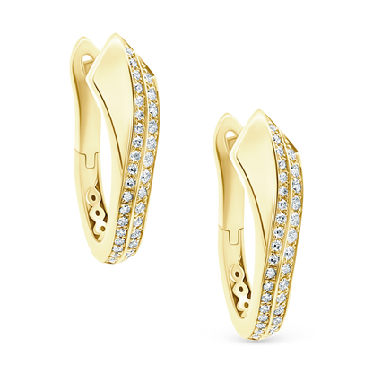 .35ct 18k Yellow Gold Diamond Hoops — photo 1 of 2