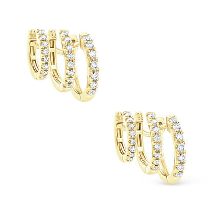.38ct 14k Yellow Gold Diamond Huggys — photo 1 of 2