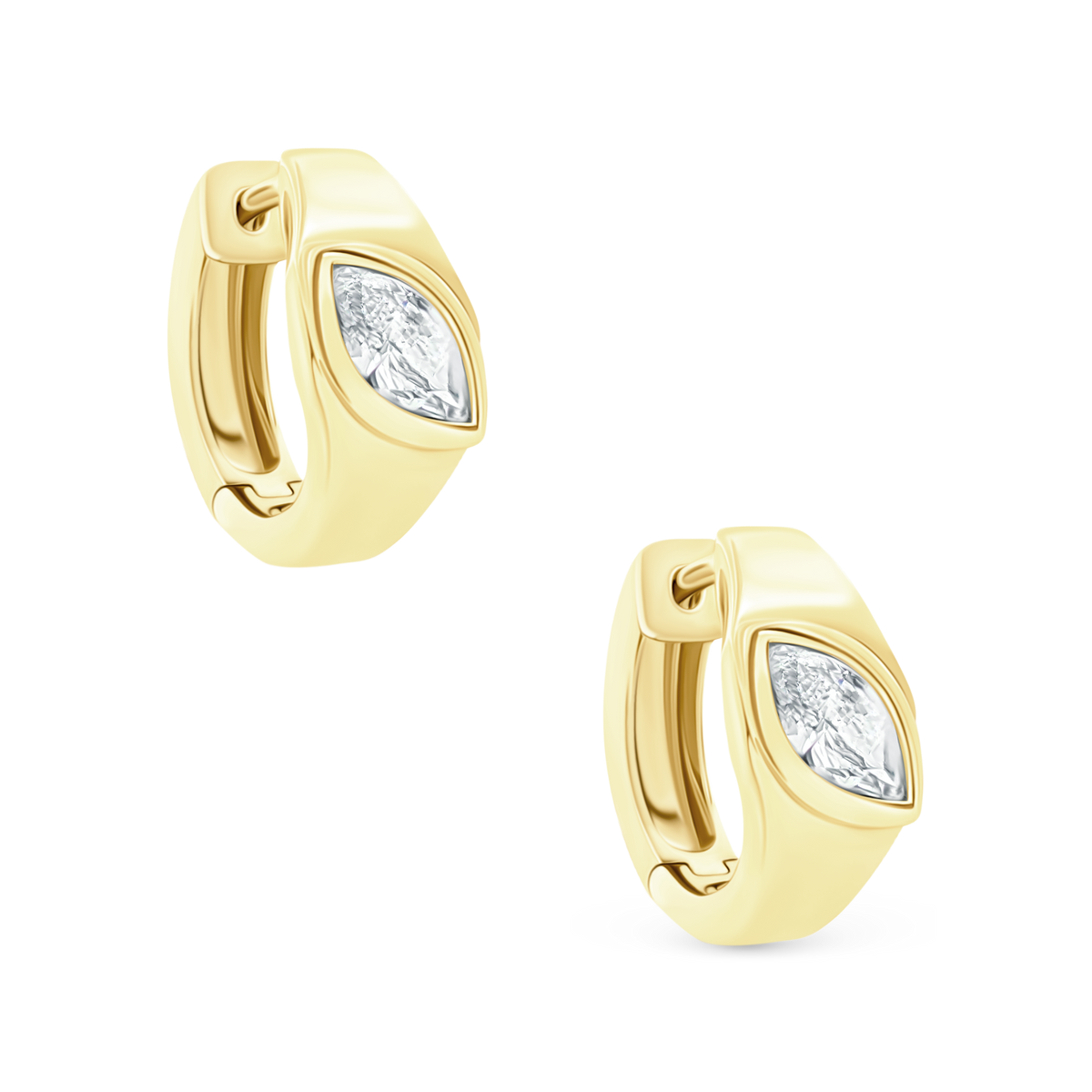 .50ct 18k Yellow Gold Diamond Huggys — photo 1 of 2
