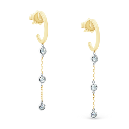 .24ct 14k Yellow Gold Diamond Drop Earrings — photo 1 of 2