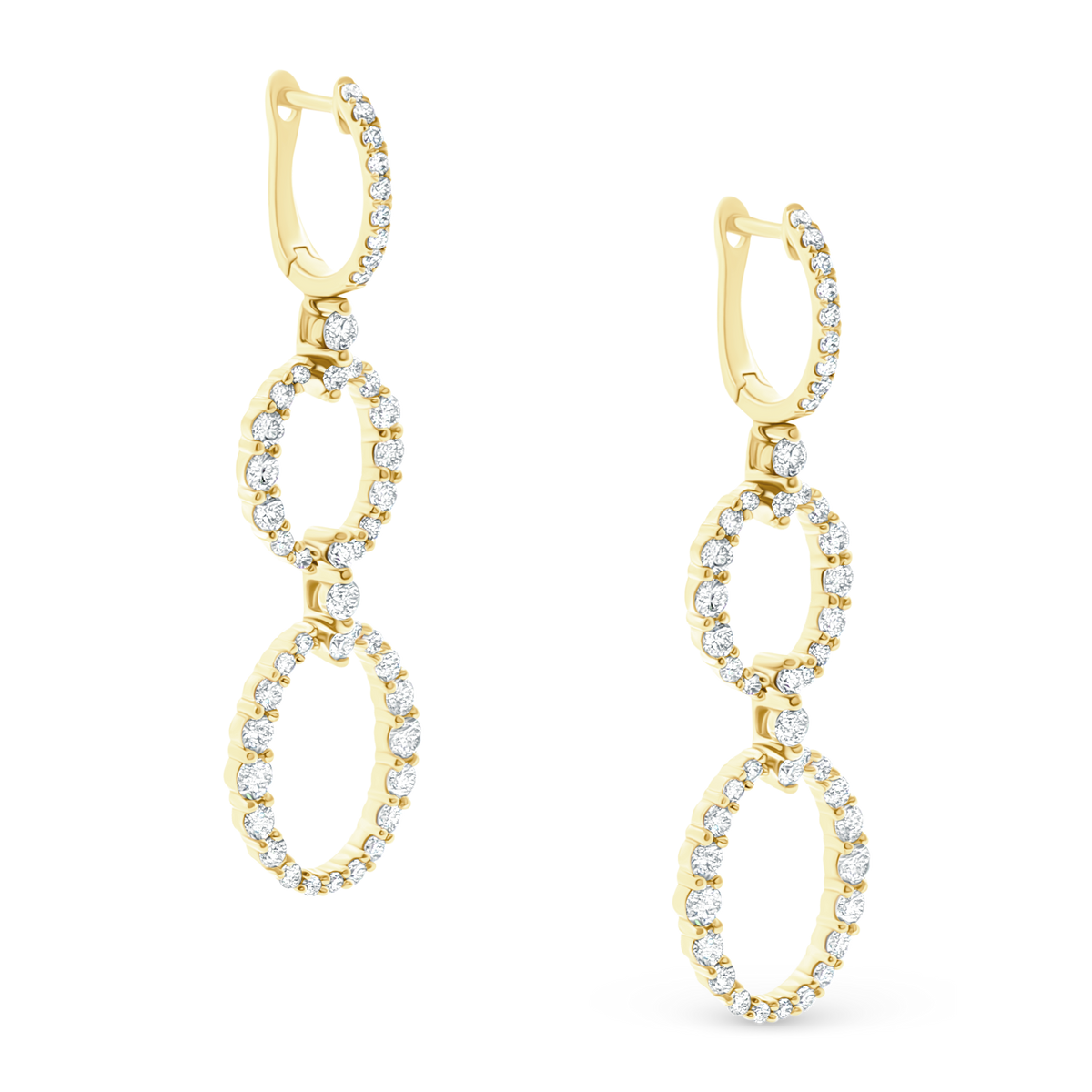1.80ct 18k Yellow Gold Diamond Drop Earrings — photo 1 of 2
