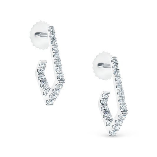 .62ct 14k White Gold Diamond Huggys — photo 1 of 2