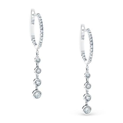 .86ct 14k White Gold Diamond Drop Earrings — photo 1 of 2
