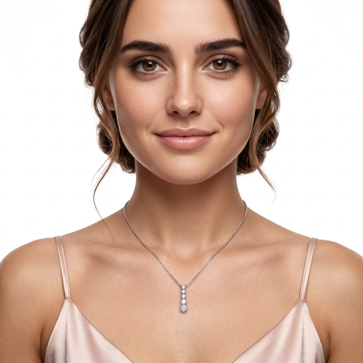 2.00ct 14k White Gold Diamond Pendant — photo 2 of 2