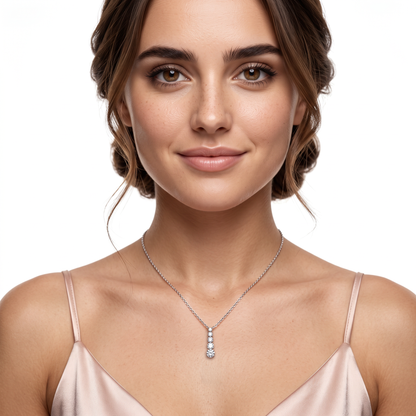 2.00ct 14k White Gold Diamond Pendant — photo 2 of 2