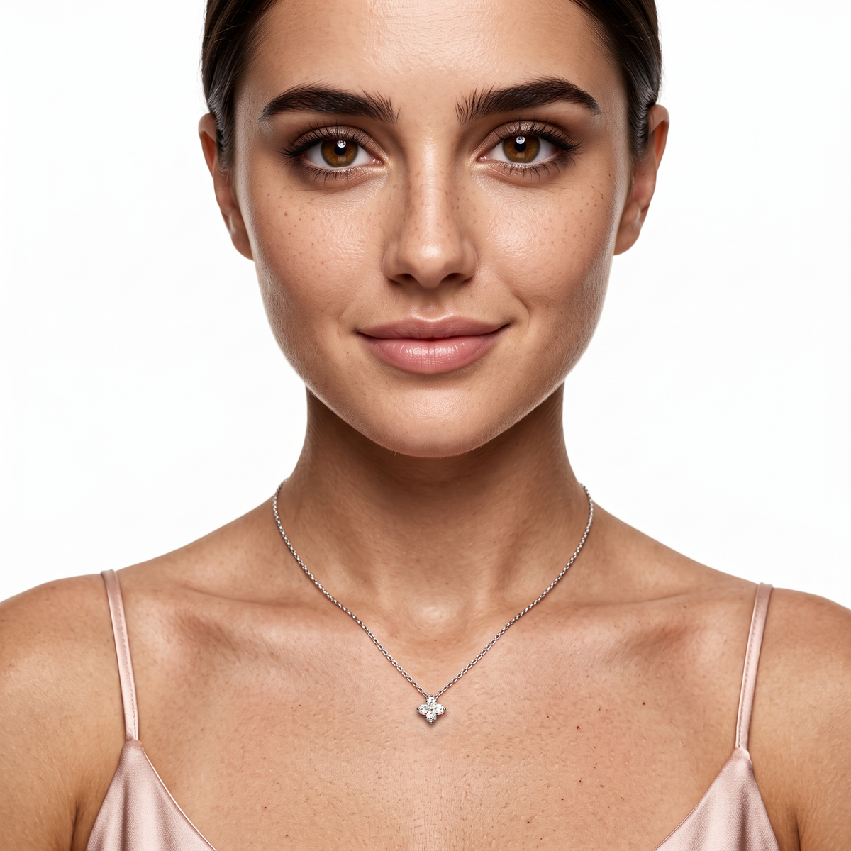 1.00ct 14k White Gold Diamond Pendant — photo 2 of 2