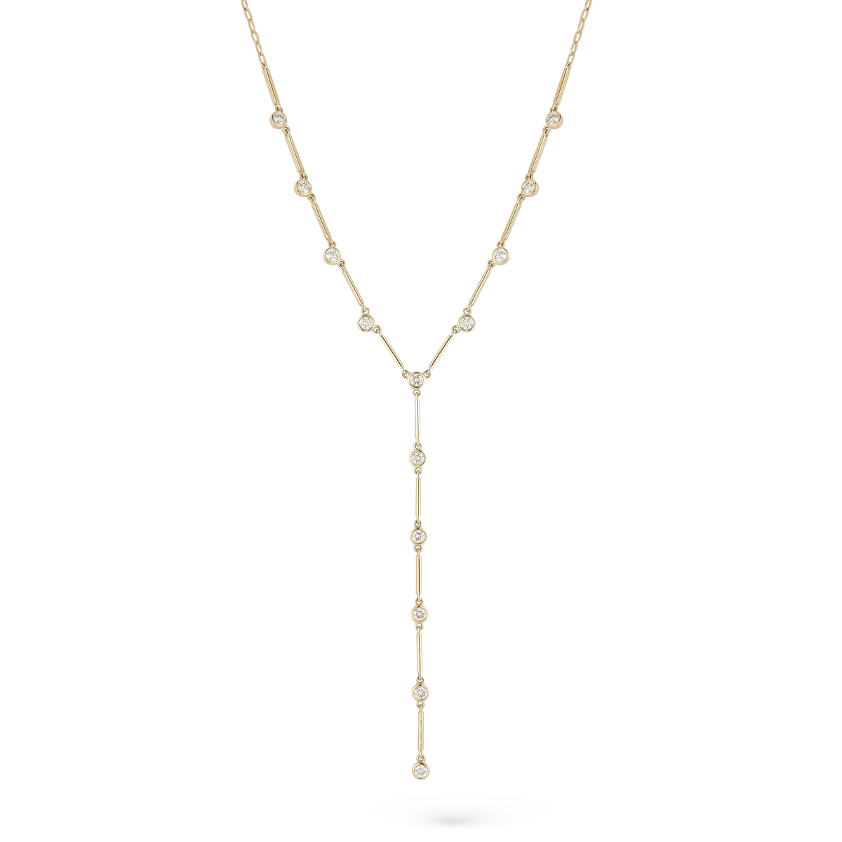 .72ct 14k Yellow Gold Diamond "Y" Necklace — photo 1 of 2