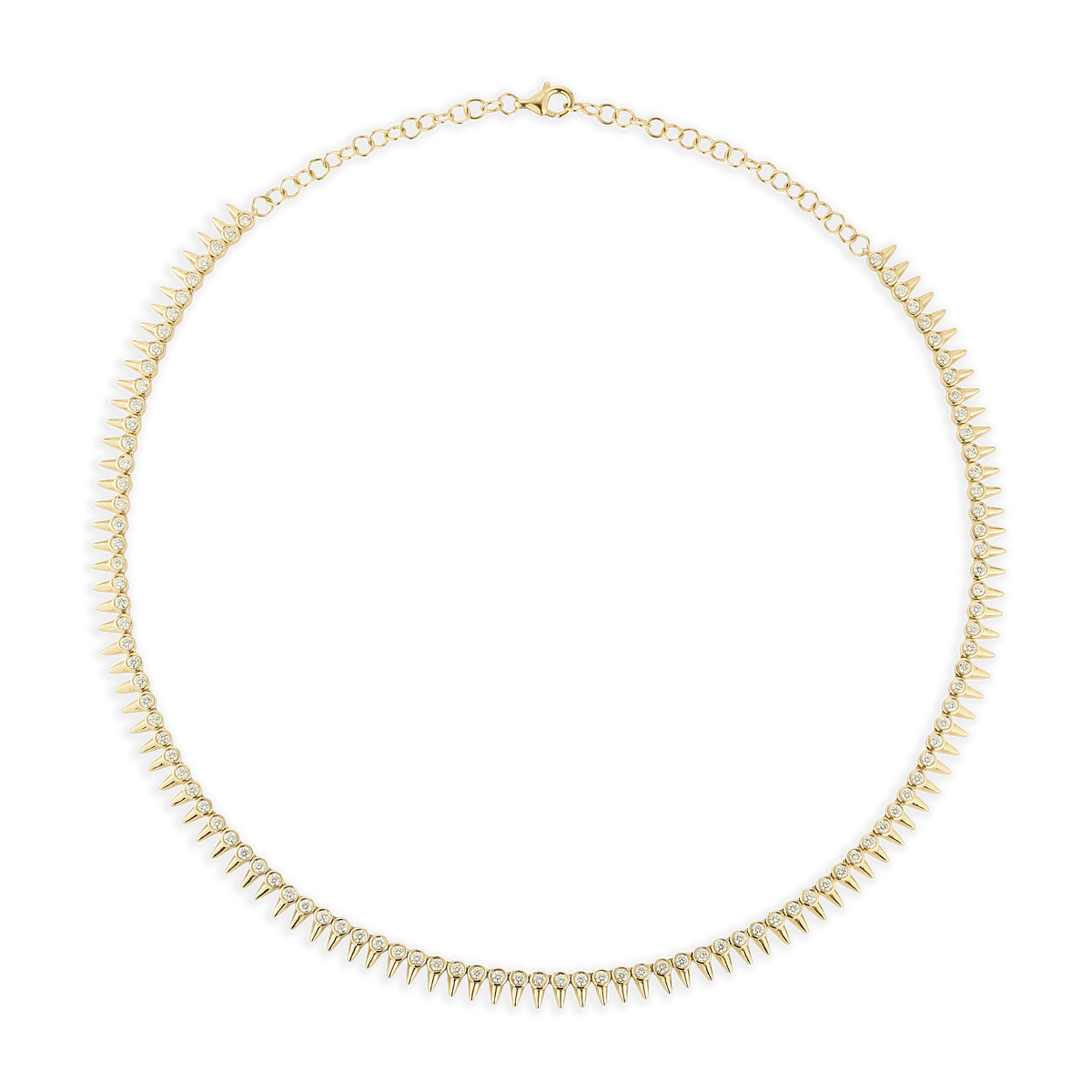 2.20ct 14k Yellow Gold Diamond Necklace — photo 3 of 3