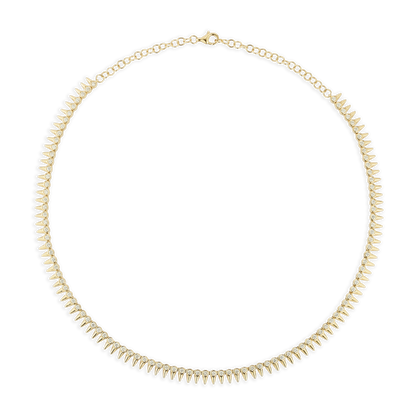 2.20ct 14k Yellow Gold Diamond Necklace — photo 3 of 3
