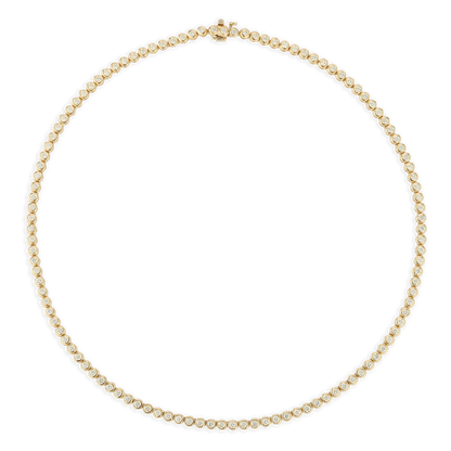 1.40ct 14k Yellow Gold Diamond Necklace — photo 3 of 3
