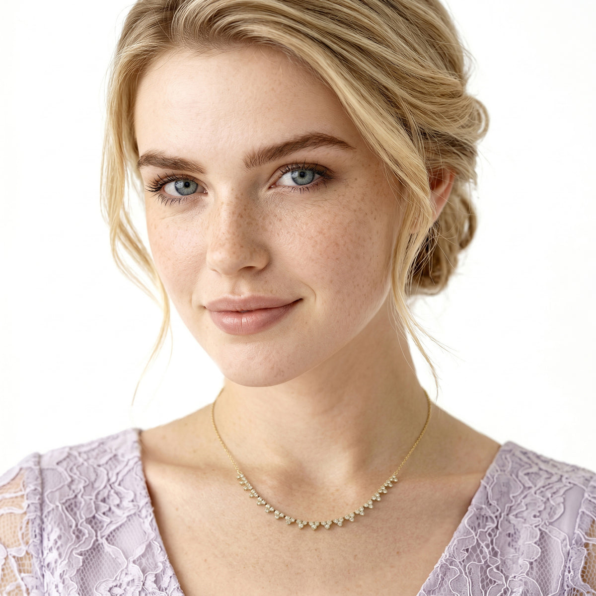 3.00ct 14k Yellow Gold Diamond Necklace — photo 2 of 2