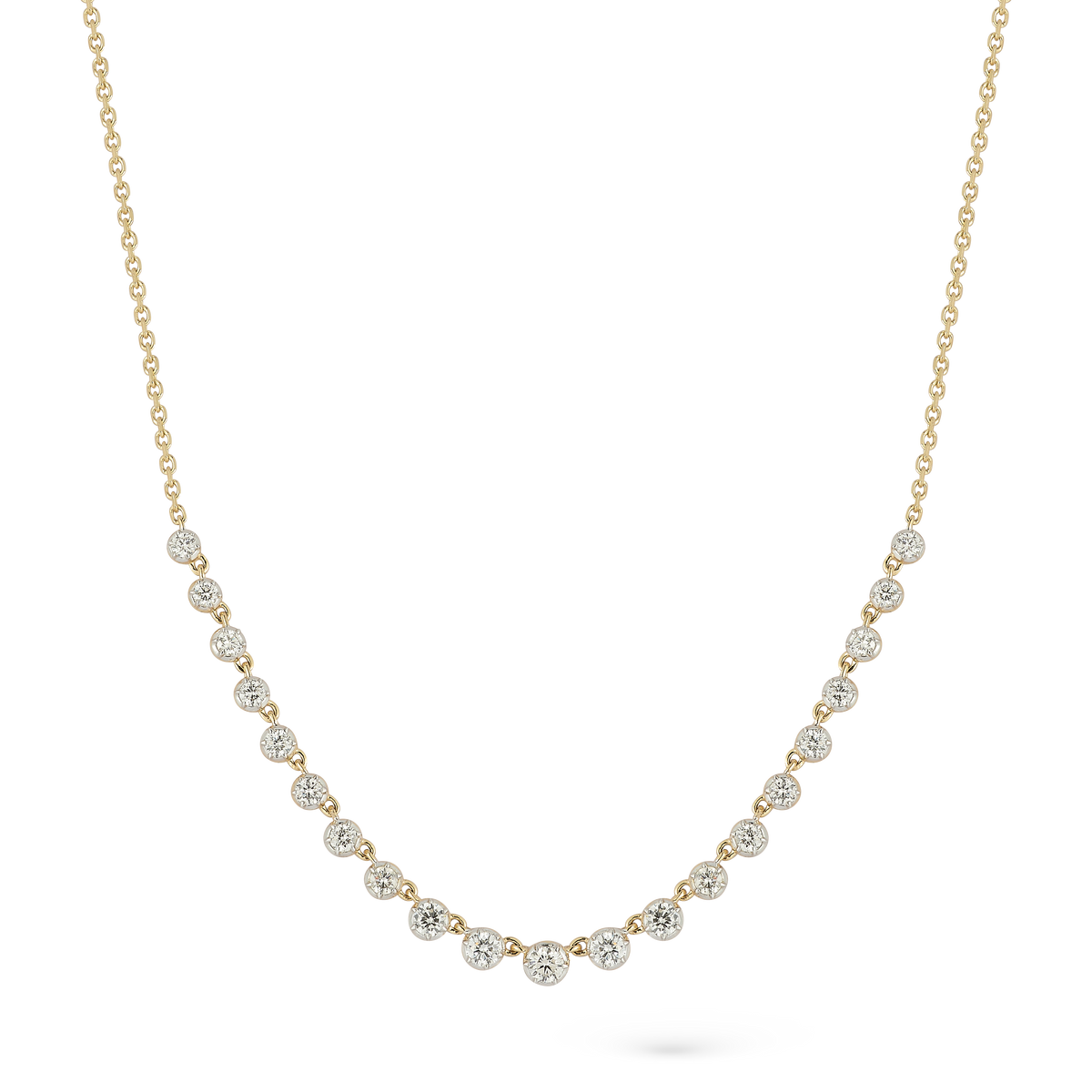 1.11ct 14k Yellow Gold Diamond Necklace — photo 1 of 2