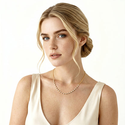 1.11ct 14k Yellow Gold Diamond Necklace — photo 2 of 2