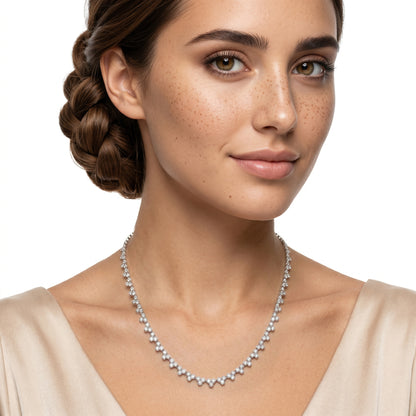 2.66ct 14k White Gold Diamond Necklace — photo 2 of 2