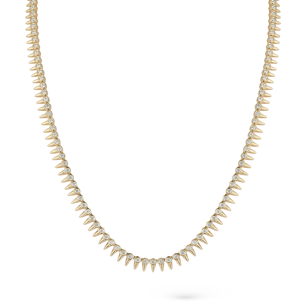 2.20ct 14k Yellow Gold Diamond Necklace — photo 1 of 3