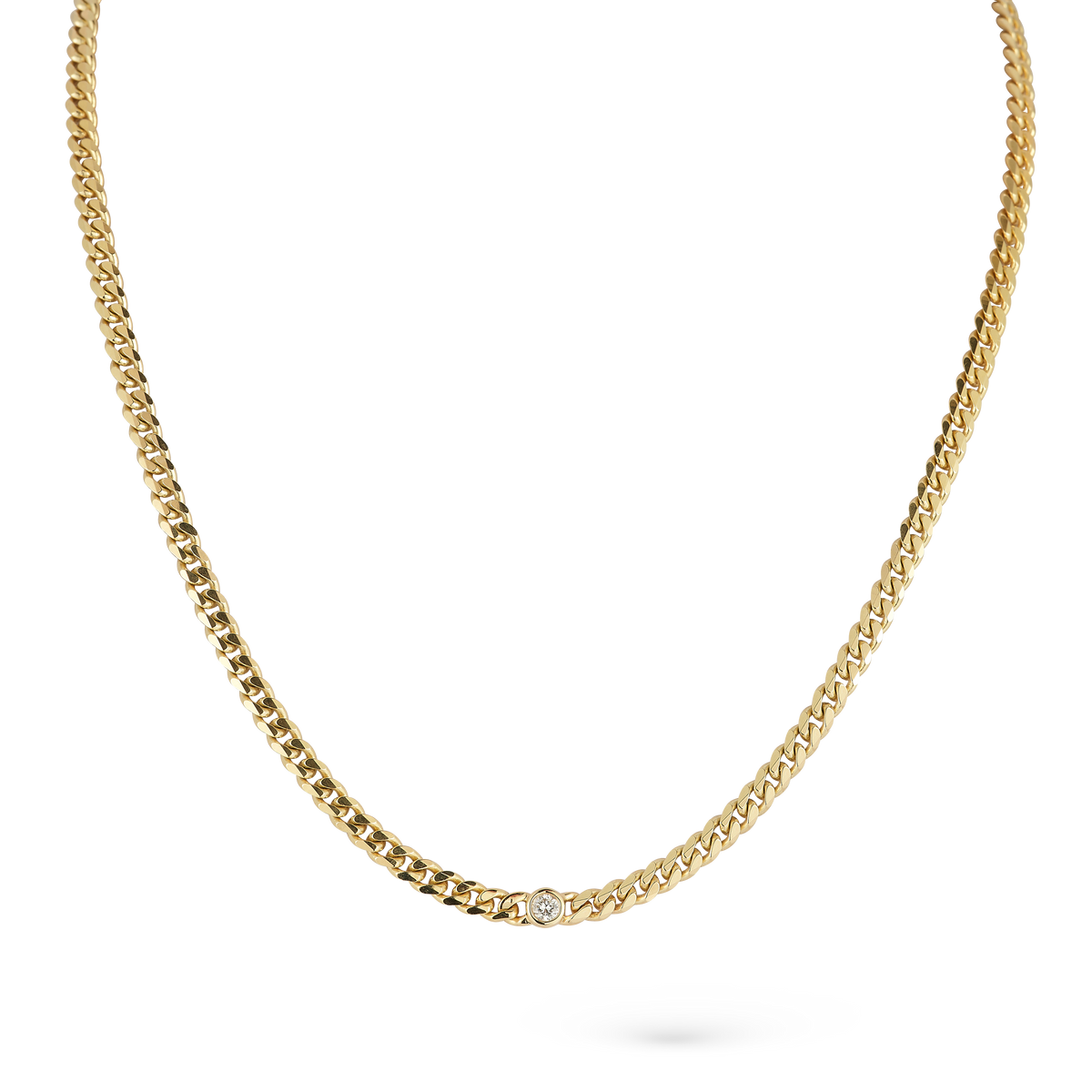.08ct 14k Yellow Gold Diamond Necklace — photo 1 of 2