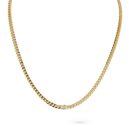 .08ct 14k Yellow Gold Diamond Necklace — photo 1 of 2