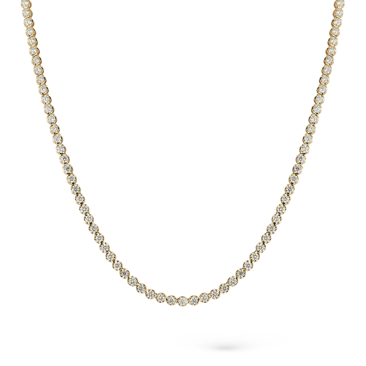5.42ct 14k Yellow Gold Diamond Necklace — photo 1 of 3