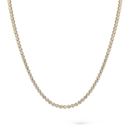 5.42ct 14k Yellow Gold Diamond Necklace — photo 1 of 3