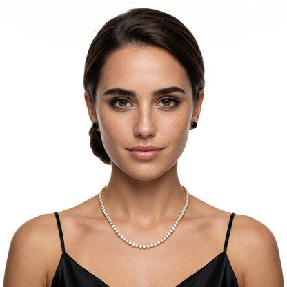 5.42ct 14k Yellow Gold Diamond Necklace — photo 2 of 3