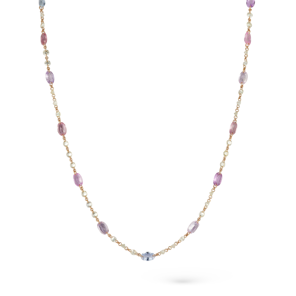 18k White Gold Diamond and Sapphire Necklace — photo 1 of 2