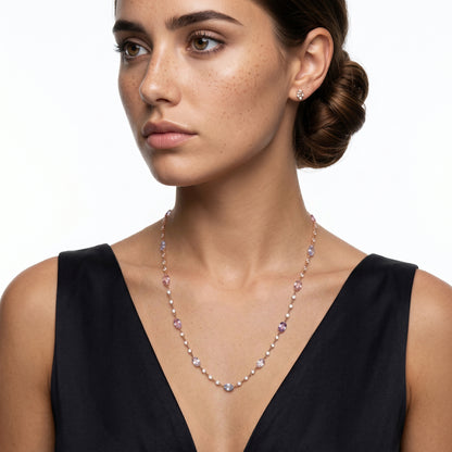 18k White Gold Diamond and Sapphire Necklace — photo 2 of 2
