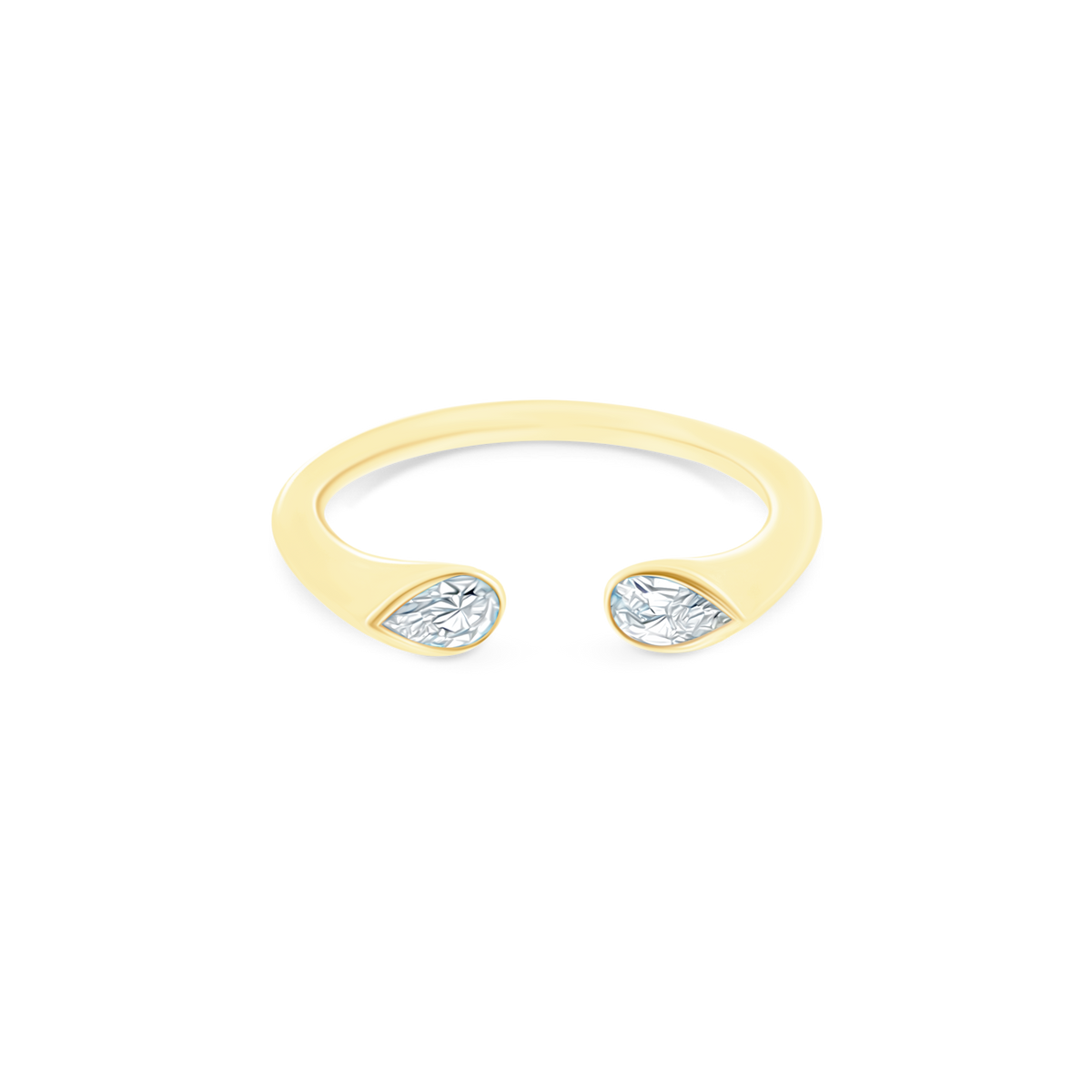 .28ct 14k Yellow Gold Diamond Bypass Ring - SKU 130-1951