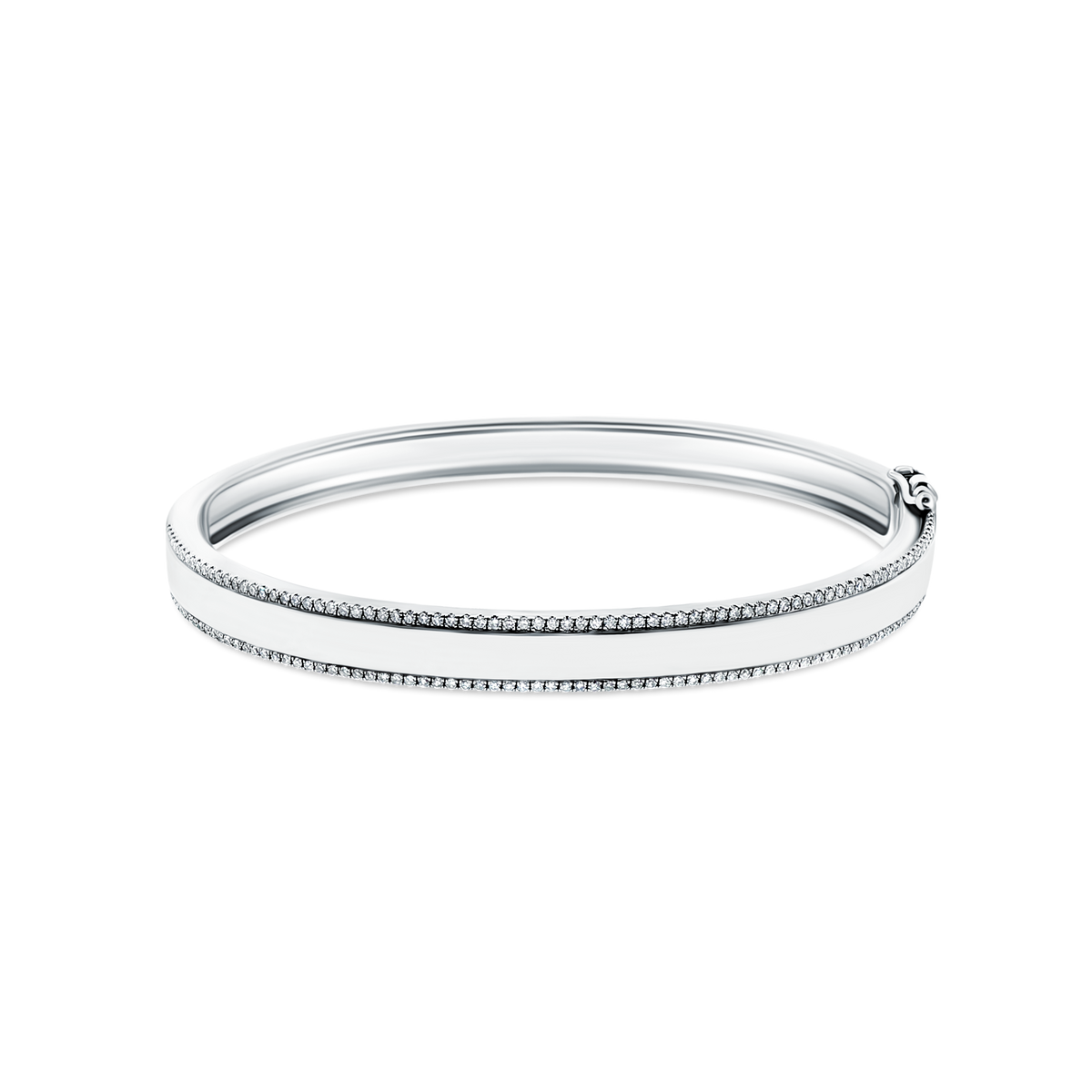 .47ct 14k White Gold Diamond Bangle — photo 1 of 2