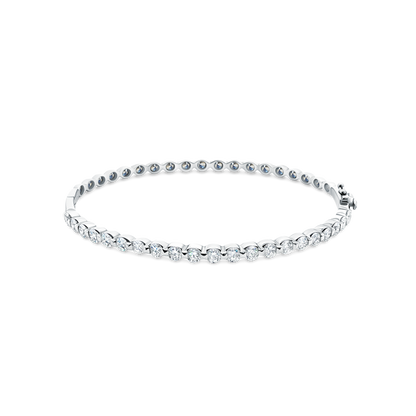 2.00ct 14k White Gold Diamond Bangle — photo 1 of 2