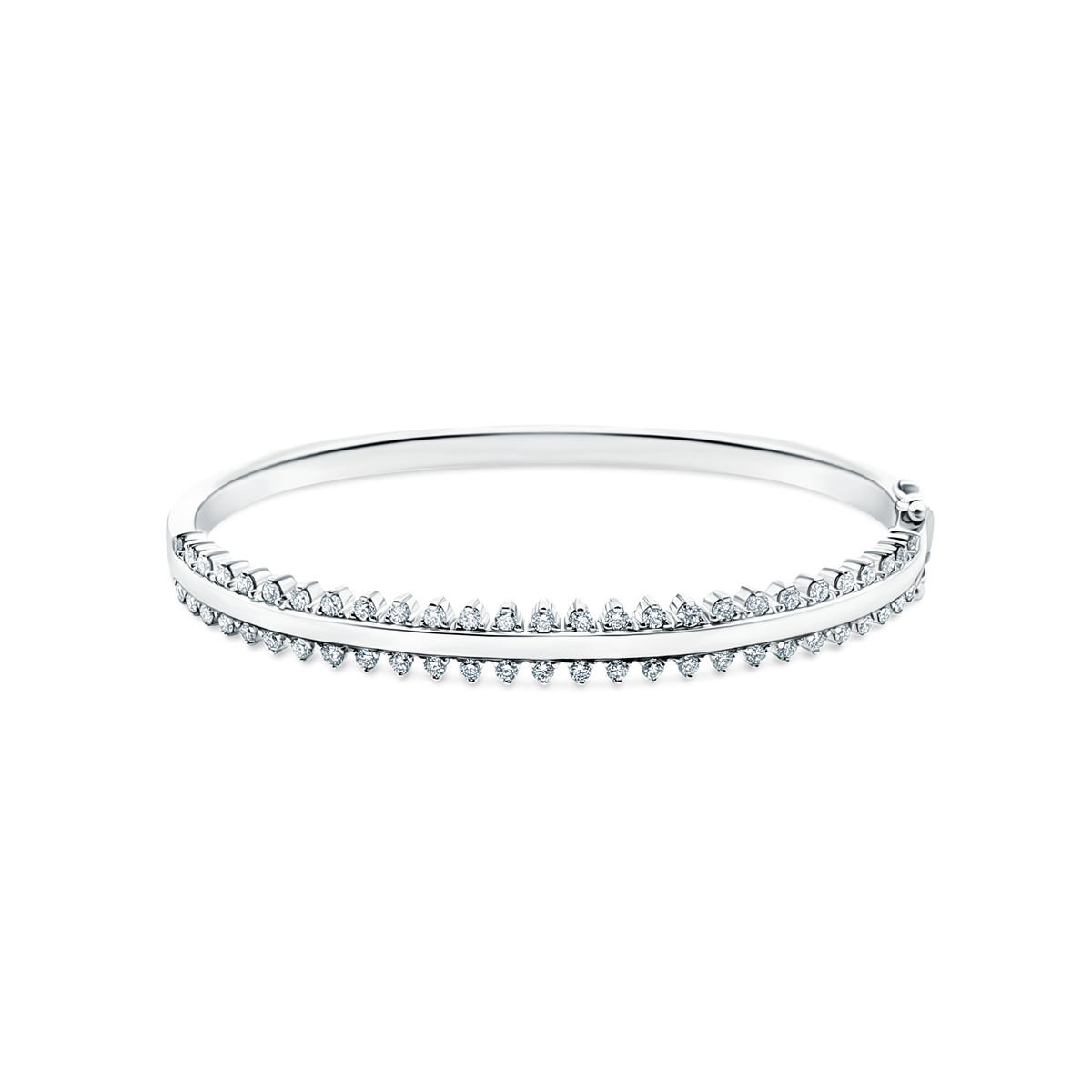 1.14ct 14k White Gold Diamond Bangle — photo 1 of 2