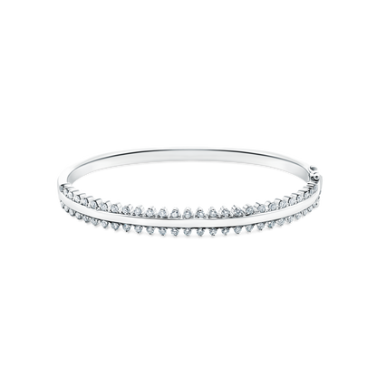 1.14ct 14k White Gold Diamond Bangle — photo 1 of 2