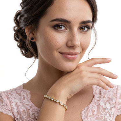 3.61ct 18k Yellow Gold Diamond Bracelet — photo 2 of 2