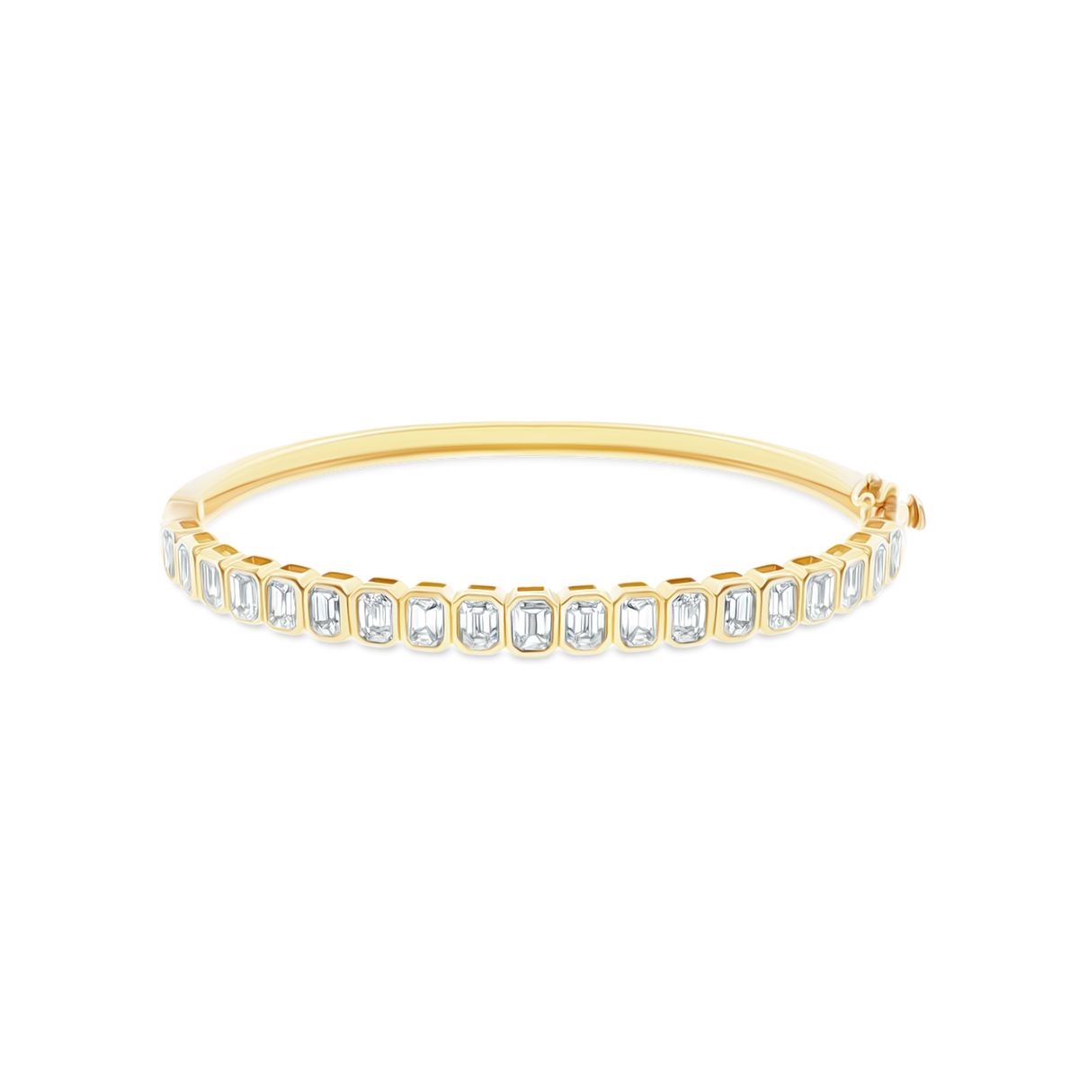 3.04ct 14k Yellow Gold Diamond Bangle — photo 1 of 1