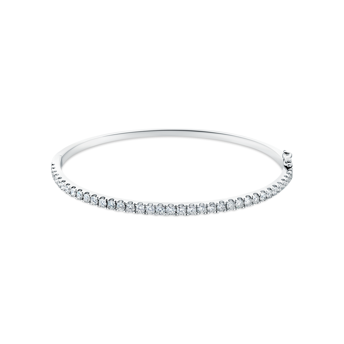 1.95ct 18k White Gold Diamond Bangle — photo 1 of 1