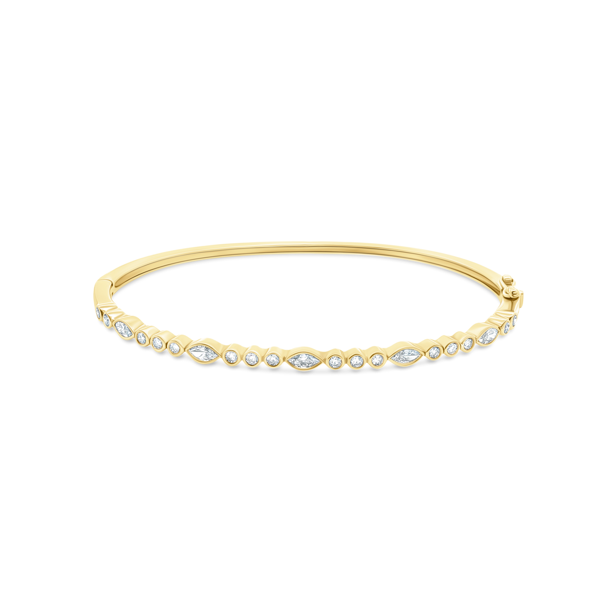 .96ct 14k Yellow Gold Diamond Bangle — photo 1 of 2