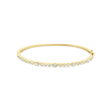 .96ct 14k Yellow Gold Diamond Bangle — photo 1 of 2