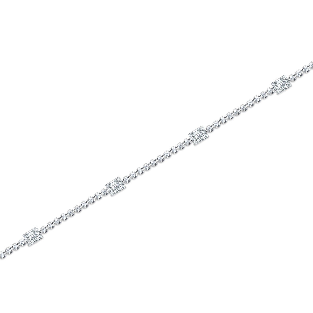 2.44ct 18k White Gold Diamond Bracelet — photo 1 of 1