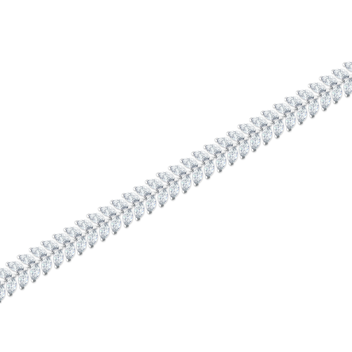 14.76ct 18k White Gold Diamond Bracelet — photo 1 of 2