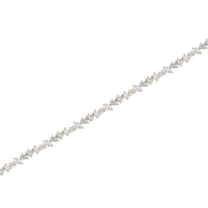 5.94ct 18k Yellow Gold Mixed Shape Diamond Bracelet — photo 1 of 2