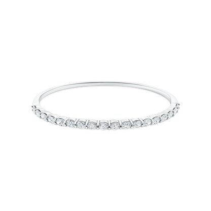 3.40ct 18k White Gold Diamond Bangle — photo 1 of 2