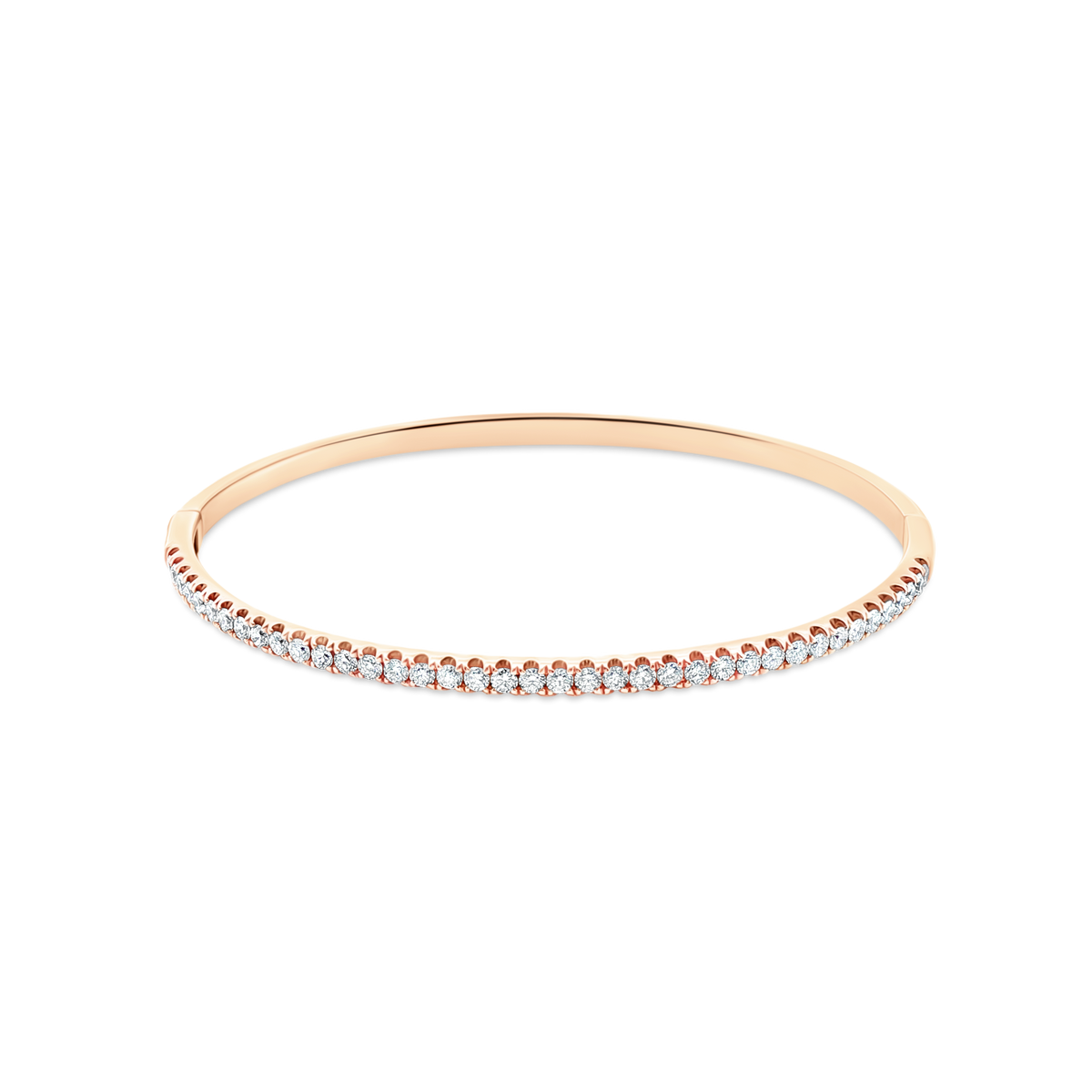 1.00ct 18k Rose Gold Diamond Bangle — photo 1 of 1