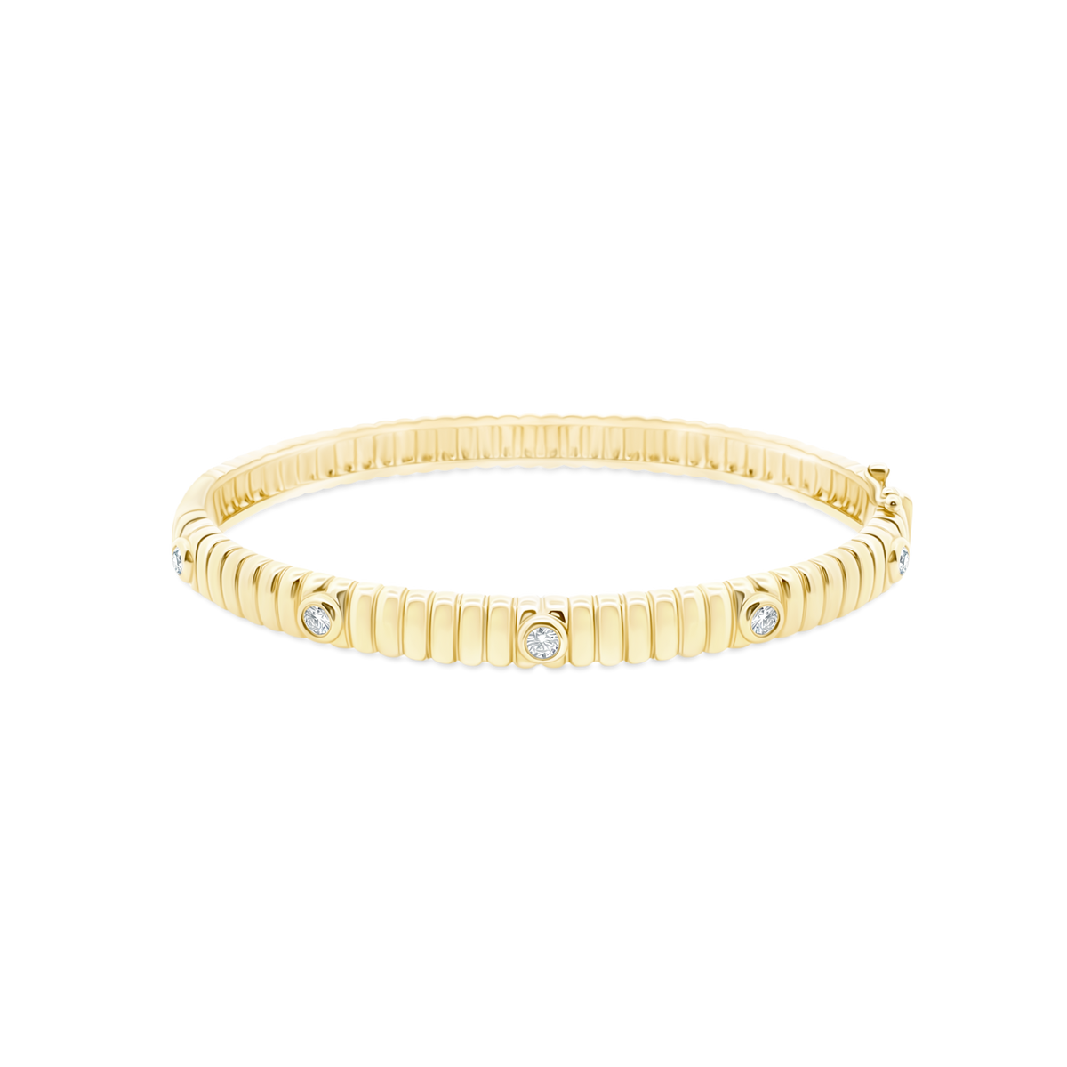 .33ct 14k Gold Diamond Bezel Bangle — photo 1 of 3