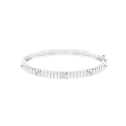 .33ct 14k Gold Diamond Bezel Bangle — photo 3 of 3